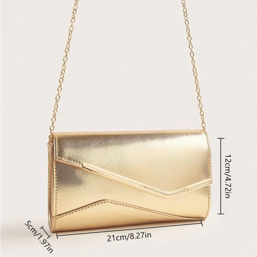 Elegant Gold Clutch Bag - Picture 8 of 8